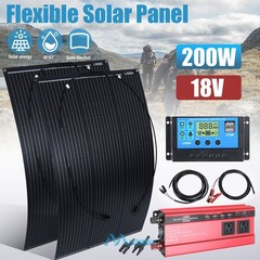 Solar Power Generator 100W 200W Solar Panel & Controller Kit with 5000W Inverter