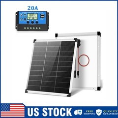 50W 12V Solar Panel Controller Kit Mono High-Efficiency for Roof RV Marine Boat