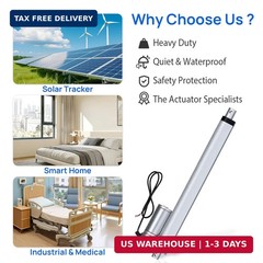 ECO-WORTHY Heavy Duty 330lbs/1500N Solar Tracker Linear Actuator Multi-Functions