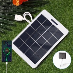 Portable Solar Power Bank USB Solar Panel Cell Phone Charger for Outdoor Camping