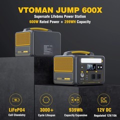 VTOMAN JUMP 600X SuperSafe LIFEBMS Portable Power Station 600W/299Wh for Car