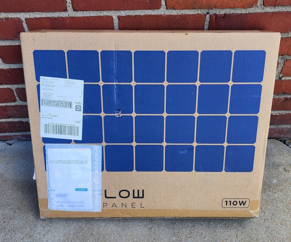 NEW EcoFlow 110W Portable Solar Panel EF-Flex-110C IP68 Waterproof Foldable Case