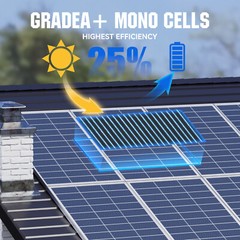 400Watt Mono 18BB Solar Panel Battery Charging Home Off-Grid Boat Power Carava