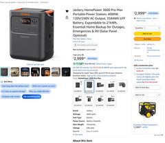 Jackery HomePower 3600 Pro Max 4000W Portable Power Station 3584Wh 120/240V