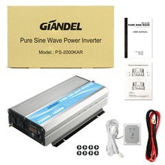 Pure Sine Power Inverter 2000W 24V to 110V~120V with Dual AC Outlets LED Display