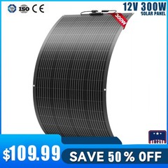 300W 12V Flexible Solar Panel Mono Portable Power Camping Home RV Battery Charge