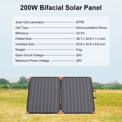 Flexible Solar Panel 100W 200W 400W for Ecoflow Bluetti Power Station Charging
