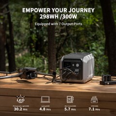 Dabbsson Portable Power Station 300W 298Wh LiFePO4 w/ 120W Folding Solar Panel