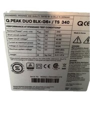 Q CELLS Q.PEAK DUO BLK-G6+ / TS 340 340W Mono Solar Panel Black ZEP