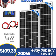 200W 300W Mono Solar Panel Kit 12V Charging Off-Grid Battery Power RV Home Boat