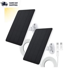 Adjustable Solar Panel Set for WYZE & Eufy Security Cameras – 10ft Cable