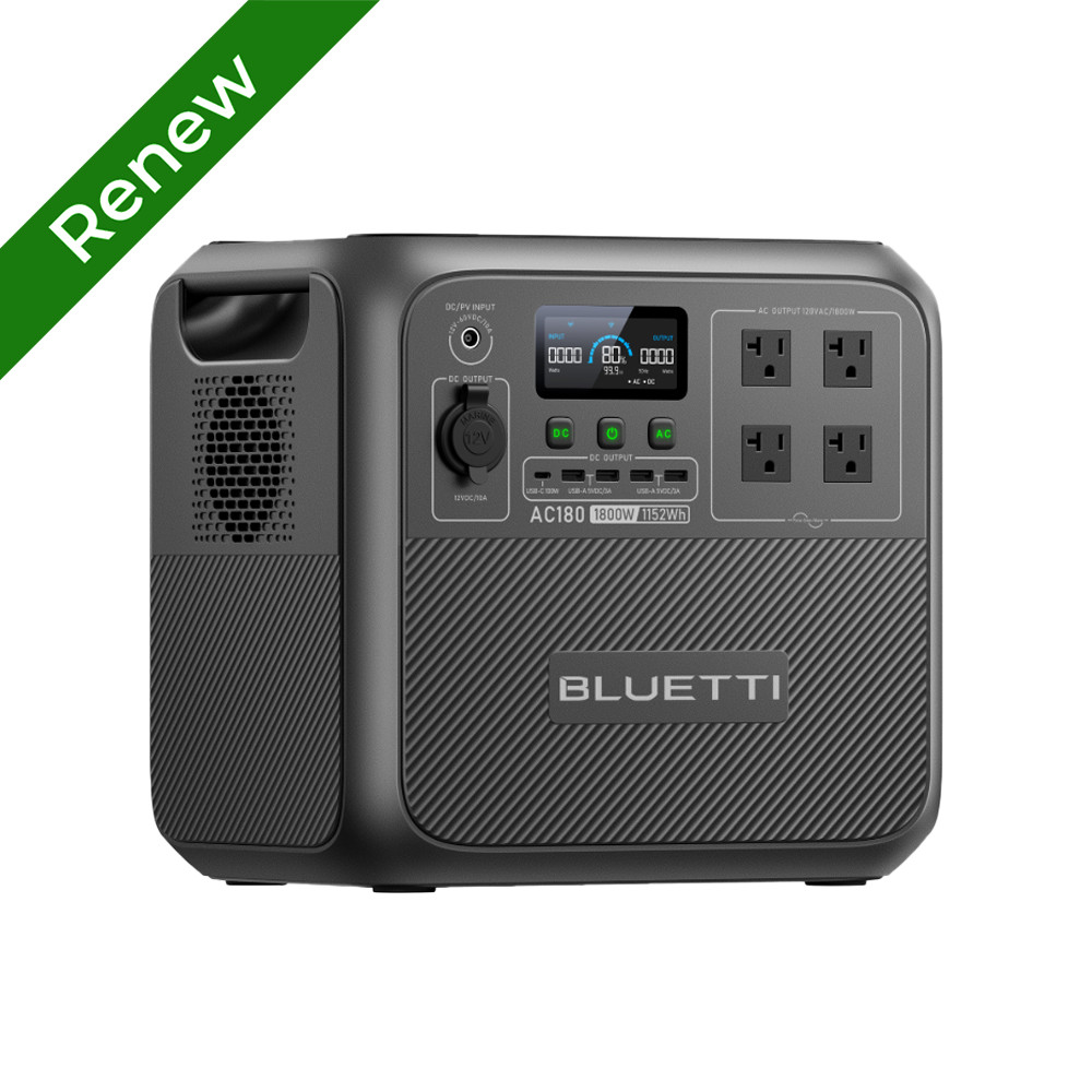 BLUETTI AC180 1152Wh Power Station Generator for Power Outage Off-grid