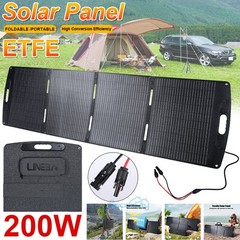 2025 NEW Solar Panel 100W 200W Foldable Solar Charger Waterproof w/ Controller