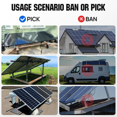ECO-WORTHY Upgraded Solar Ground Mount Adjustable Multi-Pieces Solar Panel Mount