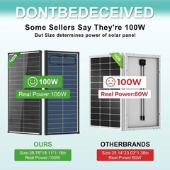400W Bifacial Solar Panel Mono N-Type Charging Off-Grid Battery Power RV Boat US