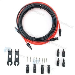10AWG Solar Panel Extension Cable 30FT/50 FT PV Cable w/ Flexible Wire Connector