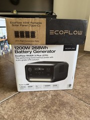 EcoFlow 286Wh RIVER 3 Plus Portable Power Station Generator With 45W Solar Panel