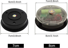 2 Pack Solar Light Replacement Top,Waterproof Round Solar Panel,Warm White LE…