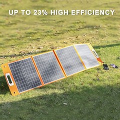 Flashfish 150W Portable Power Station & 100W Foldable Solar Panel for Road Trip