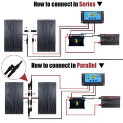 Flexible Solar Panel Kit RV Camping Off-Grid Rooftop & 5000W Inverter/Controller