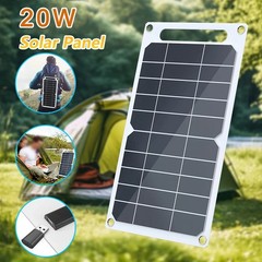 USB Solar Panel Power Bank for Outdoor Camping Hiking Phone Charger 5V Portable