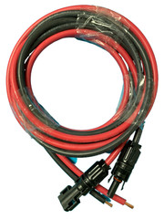Pair Black+Red, 10 or 12 AWG, PT Solar Panel wire with 2 PV Connectors UL listed