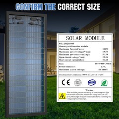 RVPOZWER 100W 200W 300W 400W 500W 1000W Bifacial Solar Panel 12V Mono Home Power