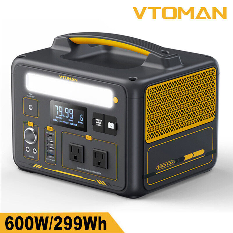 New VTOMAN Jump 600X Portable Power Station 600W (1200W Peak) 299Wh LiFePO4