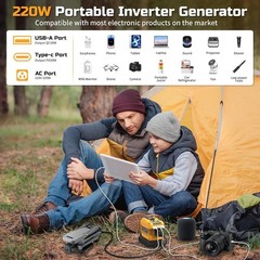 220W Power Inverter Compatible 20V Battery Portable Power Station Generator