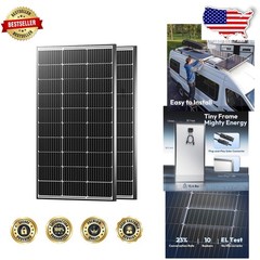 Rigid 200W Solar Panels 23% High Efficiency Monocrystalline Aluminum Frame