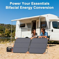 100W Solar Panel Bifacial IP68 Waterproof High Efficiency Off-Grid for Marine