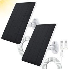 Adjustable Solar Panel Set for WYZE & Eufy Security Cameras – 10ft Cable