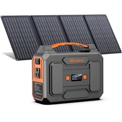 Portable Power Station with Foldable 40W Solar Panel, 100W Solar Powered Gene…