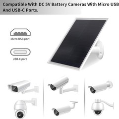 6W Solar Panel Charger, Solar Panel with Micro USB & USB-C Port for DC 5V Out…