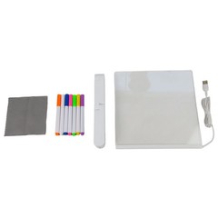 LED For Kids Drawing Board DIY Kit with Pens and Bracket for Creative Fun