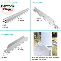 Solar Panel Side of Pole Mount for 50W/100W Solar Panel (Mount Only) for Flat Su