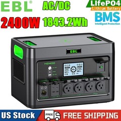 2400W LiFePO4 Lithium Battery Portable Power Station Outdoor Power Sup⁣ply