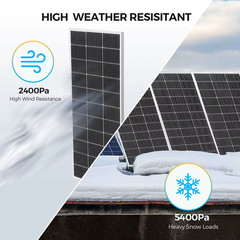 Rigid Solar Panel Battery Charger 600W 480W 240W 120W Photovoltaic Module Outdoo