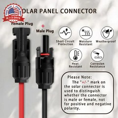 COMeap 5FT 1.5M Solar Panel Adapter for Jackery, to DC 5.5×2.1mm Extension Power