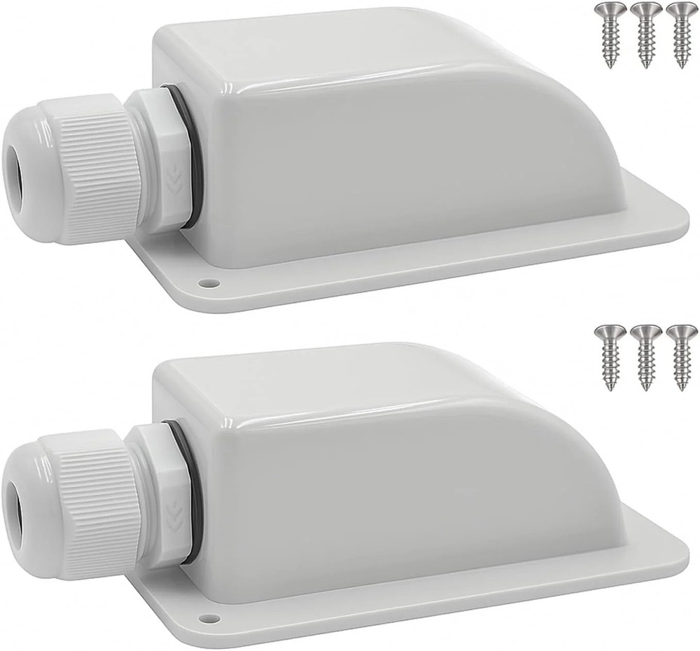 Gebildet White Waterproof Solar Cable Entry Gland, Single Cable Entry Gland for
