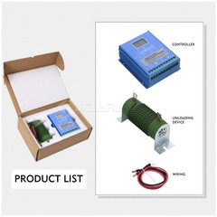 2KW 12/24/48V MPPT Wind Solar Hybrid Charge Controller W/ Dump Load LCD Display