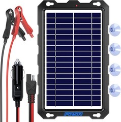 Upgraded 7.5W Portable Solar Battery Charger – Waterproof Trickle Maintainer