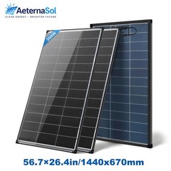 AeternaSol (200W*2) Bifacial Solar Panel N-Type Mono 400W PV Home Roof Off-Grid