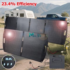 200W 100W Foldable Portable Solar Panel 23% Conversion Efficiency For RV Camping