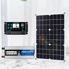 10000W 110V Power Inverter Solar Generator With 500W Solar Panel Home Complete