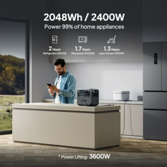 BLUETTI AC200L 2048Wh Portable Power Station Generator+D40 DC Battery Charger