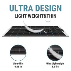 150W Portable Mono Solar Panel Kit With USB For Phone/Power staion/RV/Camping US