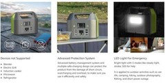 Portable Power Station 150W 155Wh Lithium Battery Bank Camping Solar Generator