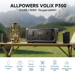 ALLPOWERS 300W 256Wh Portable Power Station Solar Generator + 100W Solar Panel