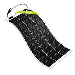 Flexible Solar Panel 100W 12 Volt Monocrystalline Semi-Flexible Bendable